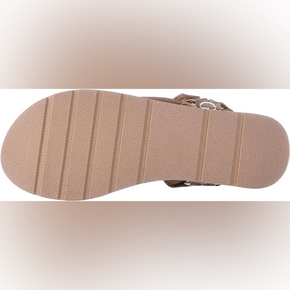 Guess Women's AVIN Wedge Sandals Rose Gold New 8 Shoes - Picture 6 of 6